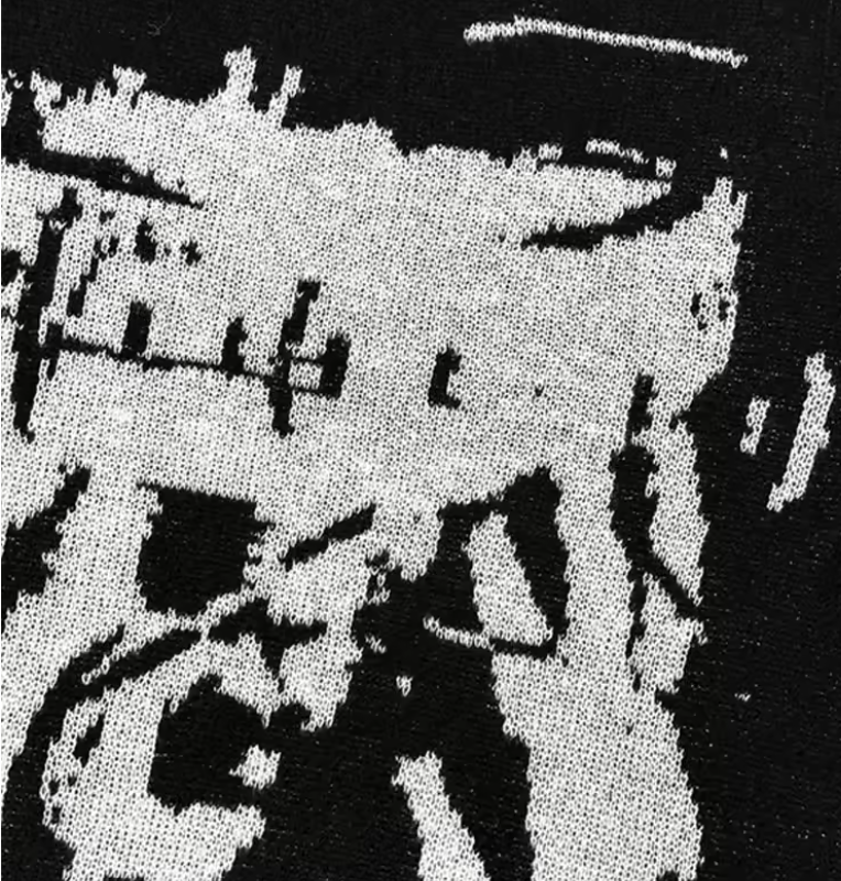 Abstract Graphic Knit Sweater