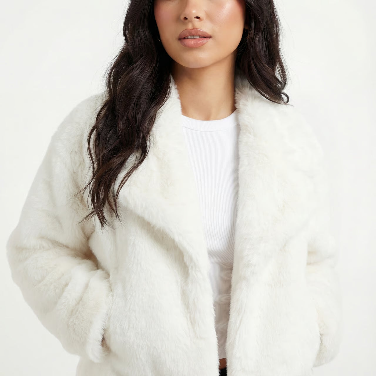 Faux Fur Cropped Jacket